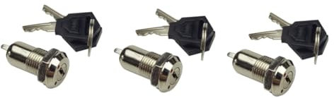 WOONEKY 3St Schlüssel pädiprotect the prot garagentoröffner handsender monopole wechselschalter ausgesperrt thermoschalter twin key sicherheitssystem Verriegelung lockdown schalten Silver