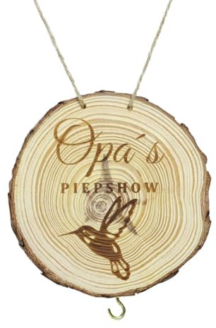 Geschenke für Bester Opa,Originelles Holzgeschenk für Opa – Doppelseitiges Vogelfutterhaus mit graviertem Opas Piepshow – Perfektes Geburtstags Gartenliebhaber