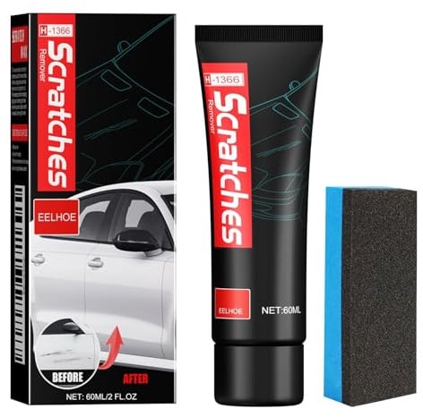 ZYEKIU Autopolitur Kratzer Entfernen Kratzer Entferner Mit Schwamm 60ML | Autokratzer Reparaturpaste Einfache Reparatur von Lackkratzern für Karosserie Stoßstange und Motorräder für Alle Fahrzeuge