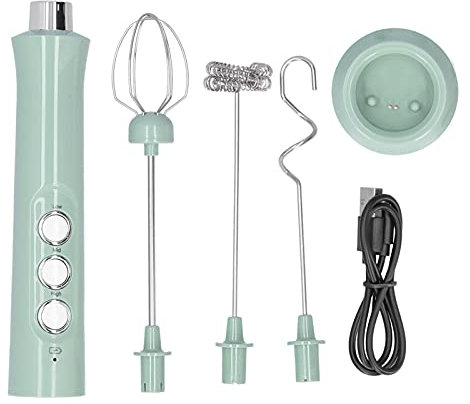 Enforose Electric Immersion Blender Handheld, Three Speed USB Charging 1200mAh Battery immersion blender cordless with 3 Mixing Head for Home Kitchen