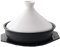 Cocottes avec couvercles Tajine de Cuisson sans Plomb, marmite à tajine de 23 cm, marmite à tajine en céramique (Blanc)
