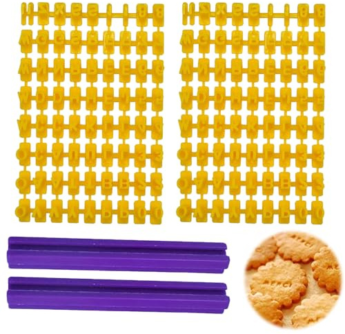 146Stück Klassisches Keksausstecher Set,Zahlen Symbol Buchstaben Ausstecher für Fondant,Alphabet Zahl Buchstabe Keksstempel,Plätzchen-Stempel,für DIY Dekorative Handwerk,Kekse,Kuchen,Pralinen