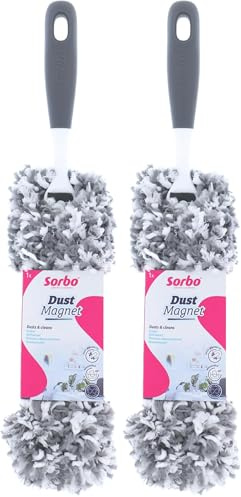 Sorbo Dust Magnet, Microfibre, Grey/White, 46.5cm X 12.2cm (Pack of 2)