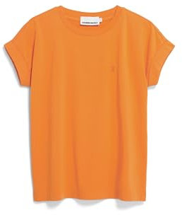 ARMEDANGELS Damen T-Shirt aus Bio-Baumwolle IDAARA Loose Fit Light Tangerine