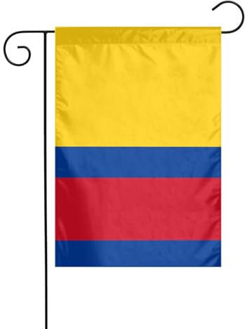 GGNKDL Bandera de Colombia con impresión de bandera de jardín, decoración de patio al aire libre, adecuada para todas las estaciones, 12 x 18 pulgadas