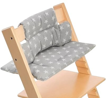 YushengTai Sitzkissen für Stokke Tripp Trapp Hochstuhl - 2-teiliges Set aus Bio-Baumwolle mit Wasserdichter Laminierter Beschichtung - Leicht zu Reinigen & Abnehmbar - Maschinenwaschbar