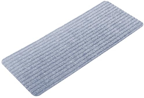 Homwiz Treppenstufen Matten, 76x20cm, Antirutsch Stufenmatten, Grau | 15 Stück, Ohne Kleben, Rutschfest ,Waschbar Treppen Teppich, Wiederverwendbar Treppenteppich Innen für Haustiere Senioren