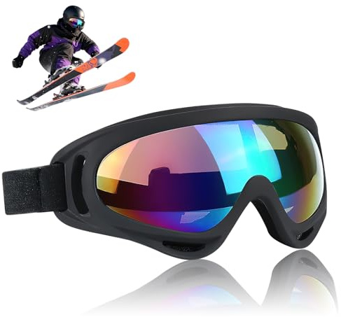 shallyong Skibrille, Motocross Brille, mtb Brille, UV-Schutz Skibrille, Sowohl für Damen Als Auch für Herren, Fahrradbrille Winter für Outdoor-Sportarten