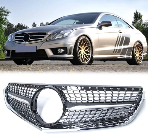 Kühlergrill Grill Diamant Schwarz Front Grill für Mercedes Benz E Klasse A207 Cabrio C207 W207 Coupe E200 E250 E300 E350 2009-2013