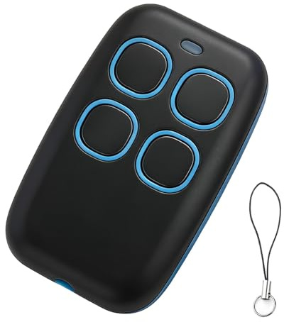 Mando a Distancia Universal 4 en 1 433MHz Multifrecuencia, Rolling Code Código Fijo, Mando Copiador Compatible leva TOP432EE/NA/EV para Puertas de Garaje, Portones, Persianas Eléctricas, Azul