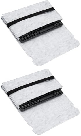 Nexarelle 2Pcs 60 Keys Keyboard Case Sleeve Travel Bag (11.8 x 5.9 x 1.6 Inch, Gray) - Dustproof, Waterproof Carrying Case for Mechanical Keyboards
