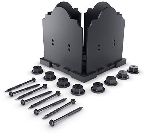 Ozco Building Products 56609 Laredo Sunset 8x8 Post Base Kit, (1 per Pack), Black