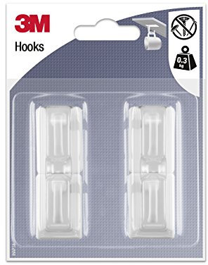 3M 96969 Gancio Adesivo Ideale per Appendere Oggetti da Cucina, Bianco, Set di 10 Pezzi