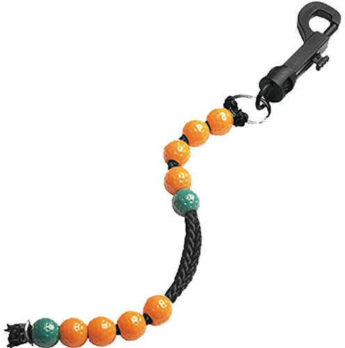 Beadcounter (orange/grün) - Zählschnur | Scorer | Scorezähler mit Karabiner für Bag, Trolley oder die Hose