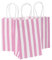 Ronvir 50 Stück Papiertüten Rosa, 21 x 8 x 14 cm Geschenktüte Kleine, Kraftpapiertüte mit Griff ür Geburtstag Party, Festival, Urlaub, Hochzeit, Weihnachten, Einkaufen, Einzelhandel