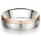 Trilani Unisex Traurringe Edelstahl Bicolor silber rosevergoldet - Partnerringe Edelstahlring breit Herrenring Damenring Eherring Freunschaftsringe