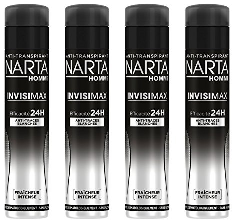 NARTA Herren Anti-Transpirant Invisimax Spray, 200 ml, 4 Stück