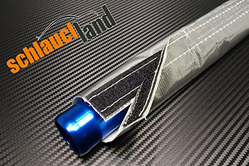 1m Alu-Titan Hitzeschutzschlauch mit Klettverschluss *** schützende Isolierung Kabelummantelung