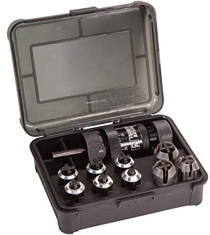 Frankford Arsenal - Recortadora de precisión Universal con construcción HSS, Prensa de Taladro o Taladro Manual y Estuche de Almacenamiento para Recarga