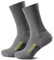Piarini 2 Paar Coolmax Wandersocken Outdoorsocken Funktionssocken lang grau 39-42