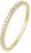 Zakk Eternity Ring Damen Ewigkeitsringe Vorsteckring Schmal Silber 925 Zirkonia Gelbgold Vergoldung Verlobungsringe Eheringe Trauringe Memoire Ring(Gelbgold,63 (20.1))