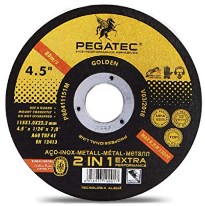PEGATEC Cut Off Wheels 6 Pack, 115x1.0x22.2mm Ultra Thin 4 1/2 Cutting Wheels, Metal Stainless Steel Cutting Disc for Angle Grinders,General Purpose Metal Cutting
