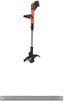 Black+Decker Akku-Rasentrimmer (Powercommand EasyFeed, 18V 4,0Ah, inkl. Akku und Ladegerät) + Stanley Ersatzsägeblatt für Gehrungslade (aus Metall mit Säge)