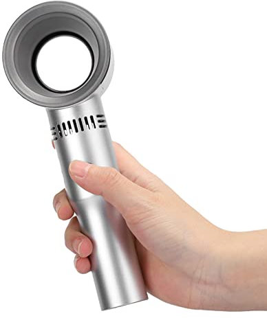 Heayzoki Ventilateur à Main, Ventilateur sans pales Mini Ventilateur Portable Rechargeable USB Portable de quatrième génération Ventilateur de Refroidissement Personnel électrique Portable(mèche)