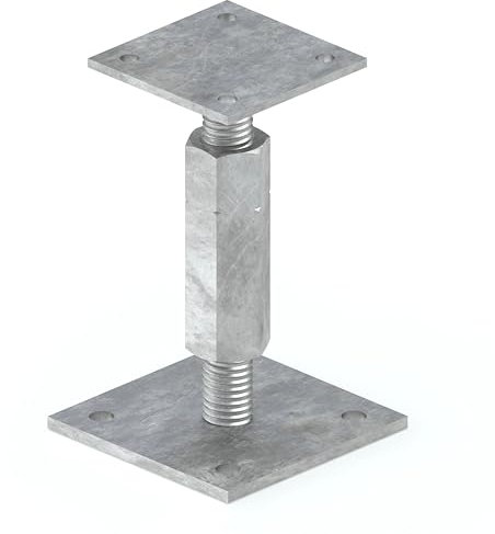 GeZu Impex® Pfostenträger Harry 100 x 100 mm höhenverstellbar 140-190 mm Pfostenschuh Stützenfuß