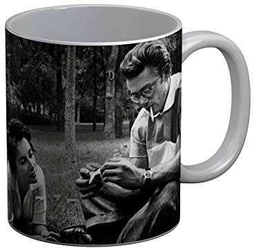 French Unicorn Mug Tasse James Dean et Elizabeth Talyor Célébrité Film Hollywwod Retro