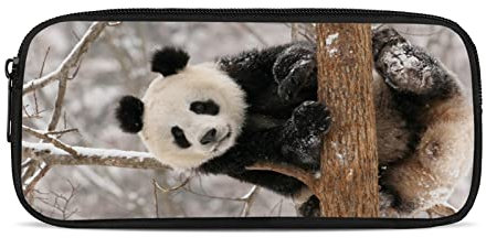Kuiaobaty Federmäppchen für Kinder, großes Fassungsvermögen, für Schule, Studenten, niedliches Federmäppchen, Bürobedarf, panda, Schulranzen