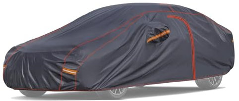 Auto Accessori Lupex - wasserdichte Autoabdeckung, wetterfest, Größe XXL für Limousinen bis zu 570 cm, aus PVC-Gewebe mit Reißverschluss und Baumwollfutter, für Outdoor und Indoor