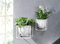 Dekoleidenschaft Wandpflanzer White groß, aus Metall, weiß, Blumentopf inkl. Wandhalterung, Wandblumentopf, Wand-Pflanzgefäß, Blumen-Übertopf wandhängend