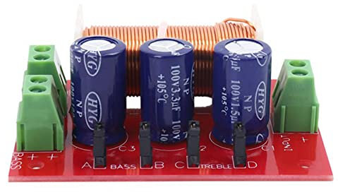 Gokelomg 400W Lautsprecher Frequenz Weiche 2 Wege Niedrig 4-16 Ohm Frequenz Teiler für Lautsprecher