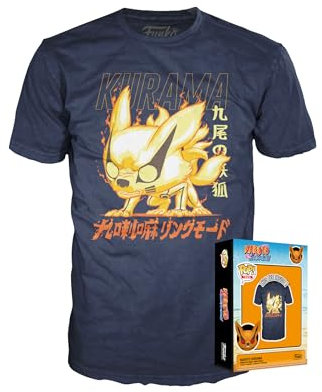 Funko Boxed Tee: Naruto: Kurama - Large - (L)- T-Shirt - Clothes - Gift Idea - Short Sleeve Top for Adults Unisex Men and Women - Official Merchandise - Comic Books Fans