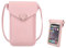 FuninCrea Handytasche zum Umhängen mit Touchscreen, Mode PU Leder Handy Umhängetasche Damen mit transparentem Fenster, Kleine Handy Umhängetasche Damen mit Riemen für Handy, Karte, Telefon