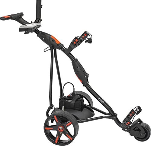 BeeGon Golf Chariot de golf électrique GT-S500T Pro Black-Red avec batterie au lithium 18 Ah