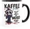 MoonWorks® Kaffee-Tasse weil man nicht jeden Tag mit einem Mord beginnen kann Spruch Morgenmuffel Job Arbeit Bürotasse lustige Kaffeebecher weiß-innen-schwarz standard