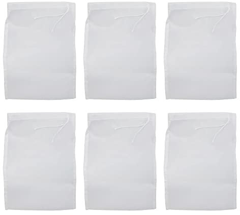 UMCHU 6 Pezzi 300 mesh Tessuto Filtrante in Nylon,Panno filtrante a Maglia fine,per Latte di Noci, Succo di Frutta, Latte di Soia, Caffè, Succo di Verdura(15 * 20cm)