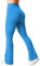 ZAAYO Flared Leggings Damen High Waist Yogahose Booucut Schlaghose Stretch Freizeithose für Sport Yoga Tanz Fitness Casual Arbeit Blau Medium
