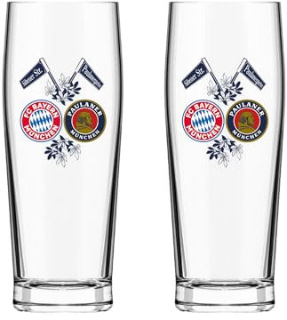 FC Bayern München Halbeglas I Bierglas I 2er-Set I Je 0,5 l