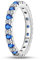 Hapour 925 Sterling Silber Ringe für Damen Eternity-Bandring für Teenager-Mädchen simulierter blauer Saphir Pavé-Set kubischer Zirkonia Jubiläums-Ewigkeitsring für Frauen