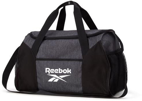Reebok Reisetasche – Sporttasche für Workout und Reisen, kleine Größe, Übernachtungstaschen für Damen und Herren, Aleph Grey, Small