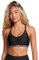Under Armour Damen Crossback Low Impact Sport-BH, (001) Schwarz / Weiß, X-Small