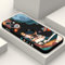 LEECG für iphone 12 Hülle Blumenmuster Design Anti Kratzer Weiches Silikon Handyhülle iphone 12 6,1 Zoll-Astronaut Schwarz