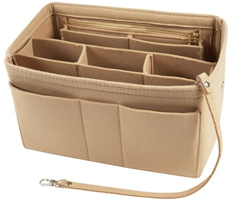 flintronic Handtaschen Organizer, Filz Taschenorganizer Bag in Bag, Taschen Organisator für Frauen Handtaschen, Taschenorganizer Handtasche, Taschen Organizer mit Innentaschen für Handtaschen -L
