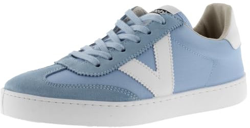 victoria Low-Top Unisex Berlin Ciclista Nylon & Kontrast-Teile & Passende Spaltleder 1126193 für Erwachsene Celeste 39
