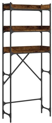 vidaXL Scaffale per Lavatrice Rovere Fumo 67x25x163 cm Multistrato