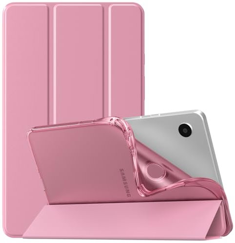 TiMOVO Custodia Compatibile con Samsung Galaxy Tab A9 8.7 2023,Cover Posteriore Sottile e Morbida in TPU Traslucido e Smerigliato per Galaxy Tab A9 8.7 Tablet SM-X110/X115/X117, Rosa Fondente