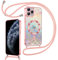 Kokio Magnetische Glitzer Handykette für iPhone 11 Pro Max Hülle mit Band [Kompatibel mit MagSafe] Kameraschutz Handyhülle für Frauen Mädchen Silikon Stoßfeste Schutzhülle für iPhone 11 Pro Max Rosa